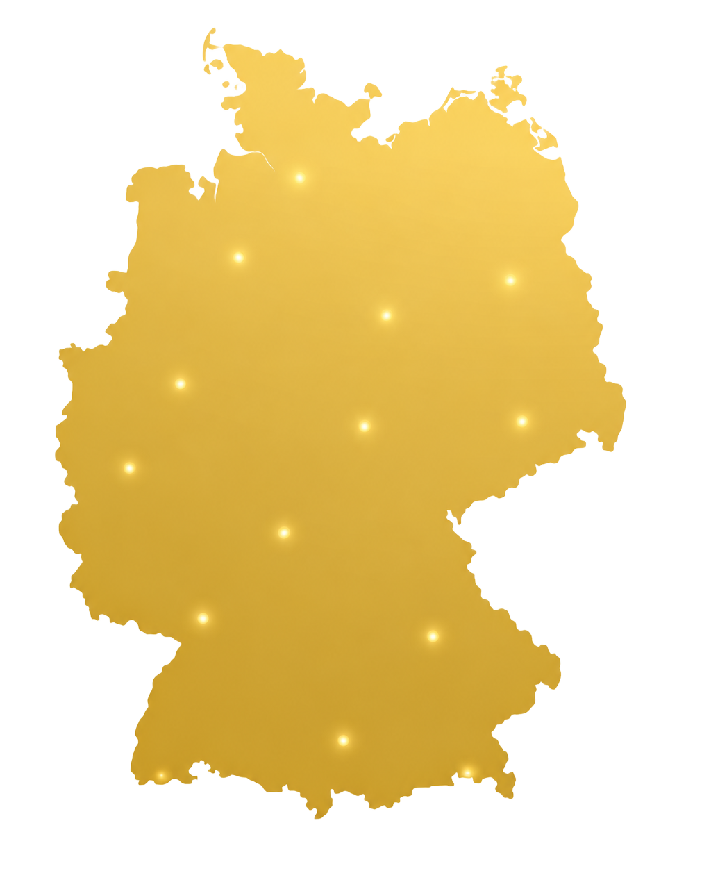 Deutschlandkarte mit unseren Einsatzgebieten